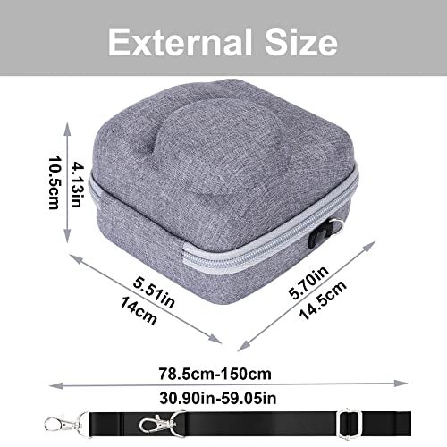 Aenllosi Hard Carrying Case Replacement for Fujifilm Instax Mini 12/11 Instant Camera,Protective Case Compatible with Instax Camera Mini 12/11(Clay White) - Image 5