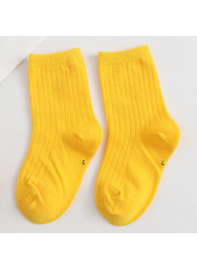 Autumn Children's Socks Baby Socks Candy Color Student Socks Cotton Boys Girls Mid-tube Socks