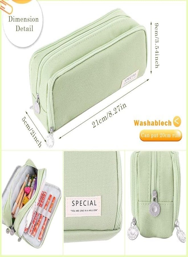 دروبوسيل حقيبة أقلام مميزة من دروبوزال، متينة وأنيقة وواسعة، منظم للأقلام وأقلام الرصاص والملحقات الصغيرة، مثالية للمدرسة والمكتب والسفر، عبوة من قطعة واحدة (حقيبة مميزة بنقشة الفستق). - Image 2