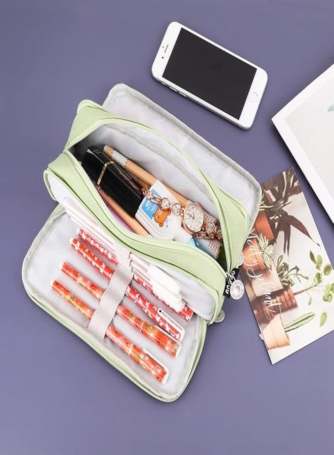 دروبوسيل حقيبة أقلام مميزة من دروبوزال، متينة وأنيقة وواسعة، منظم للأقلام وأقلام الرصاص والملحقات الصغيرة، مثالية للمدرسة والمكتب والسفر، عبوة من قطعة واحدة (حقيبة مميزة بنقشة الفستق). - Image 3