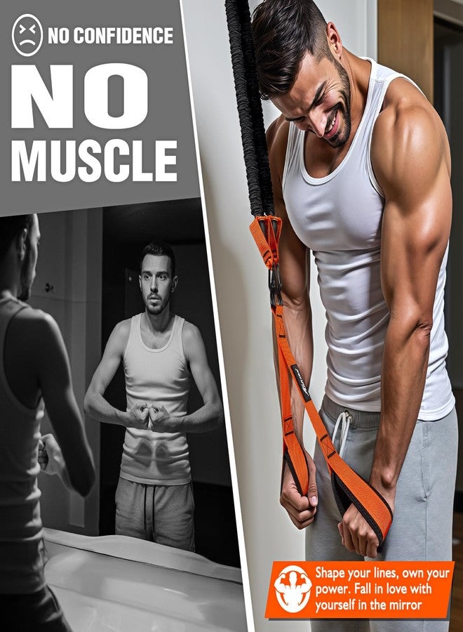 HPYGN Resistance Bands Training Heavy Duty Exercise Bands with Arms, Biceps, Triceps, Back, Abs, Shoulders, Handles, Door Anchor, Home Gym Workout Equipment for Triceps Push-Down, Face Pulls - Image 2