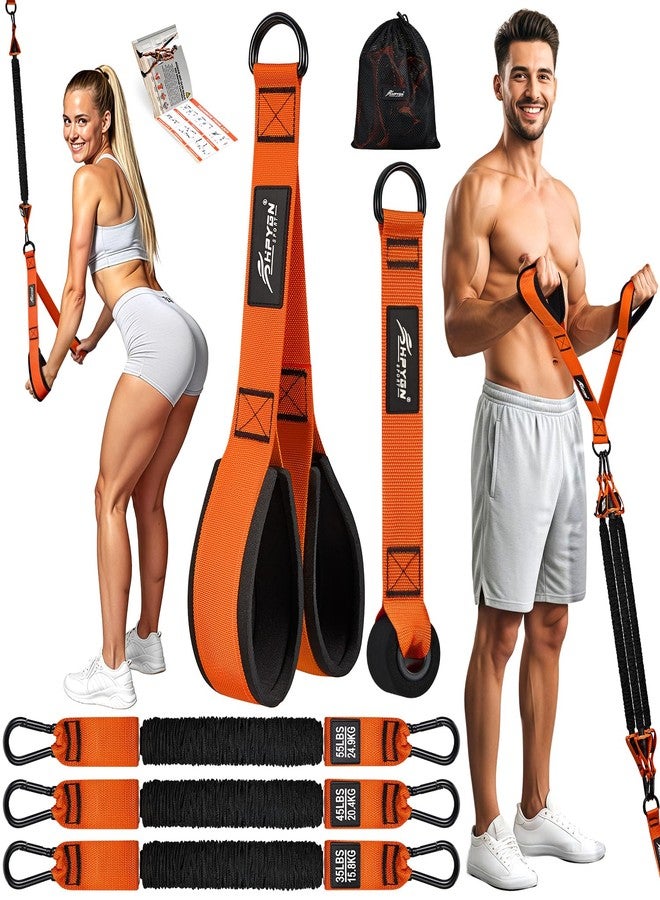 HPYGN Resistance Bands Training Heavy Duty Exercise Bands with Arms, Biceps, Triceps, Back, Abs, Shoulders, Handles, Door Anchor, Home Gym Workout Equipment for Triceps Push-Down, Face Pulls - Image 1