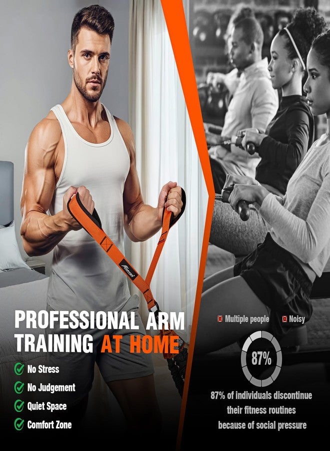 HPYGN Resistance Bands Training Heavy Duty Exercise Bands with Arms, Biceps, Triceps, Back, Abs, Shoulders, Handles, Door Anchor, Home Gym Workout Equipment for Triceps Push-Down, Face Pulls - Image 3