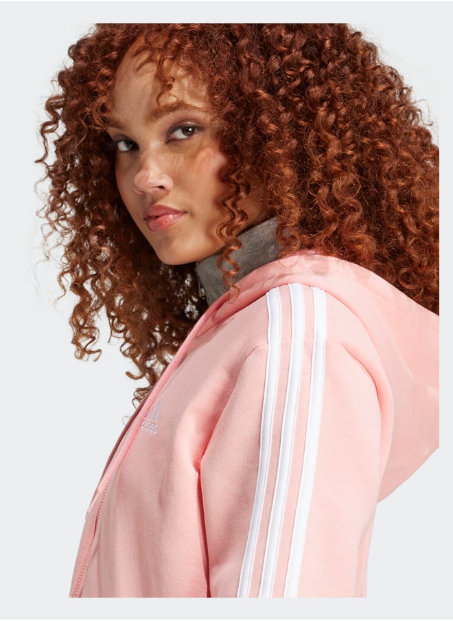 Adidas Essentials 3-Stripes Full-Zip Fleece Hoodie  - Image 5