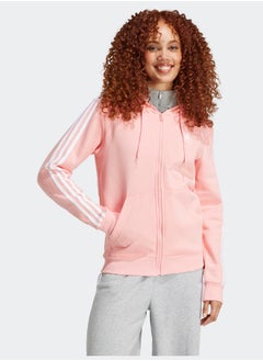 Adidas Essentials 3-Stripes Full-Zip Fleece Hoodie  - Image 1