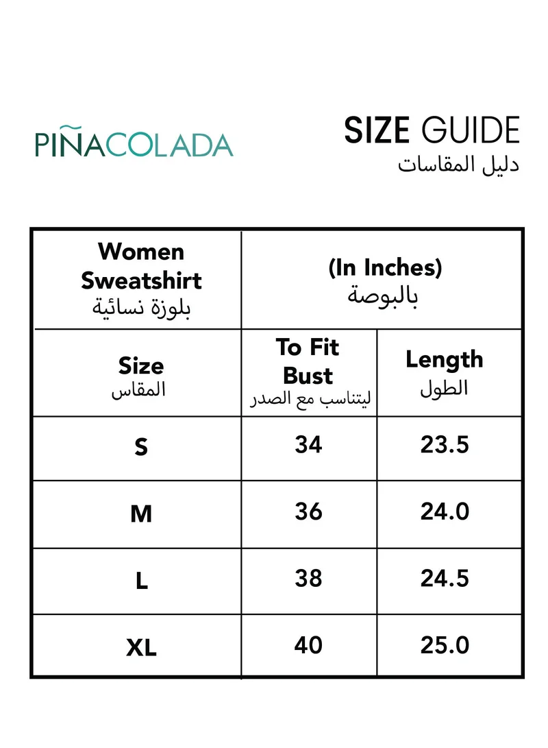 Pinacolada  Women's Avocado Green Unified Cropped Sweatshirt for Women | Best Price UAE