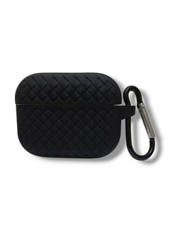 Generic AirPods Pro 2 Silicone Case with Stylish Ribbed Design - Black  - Image 2