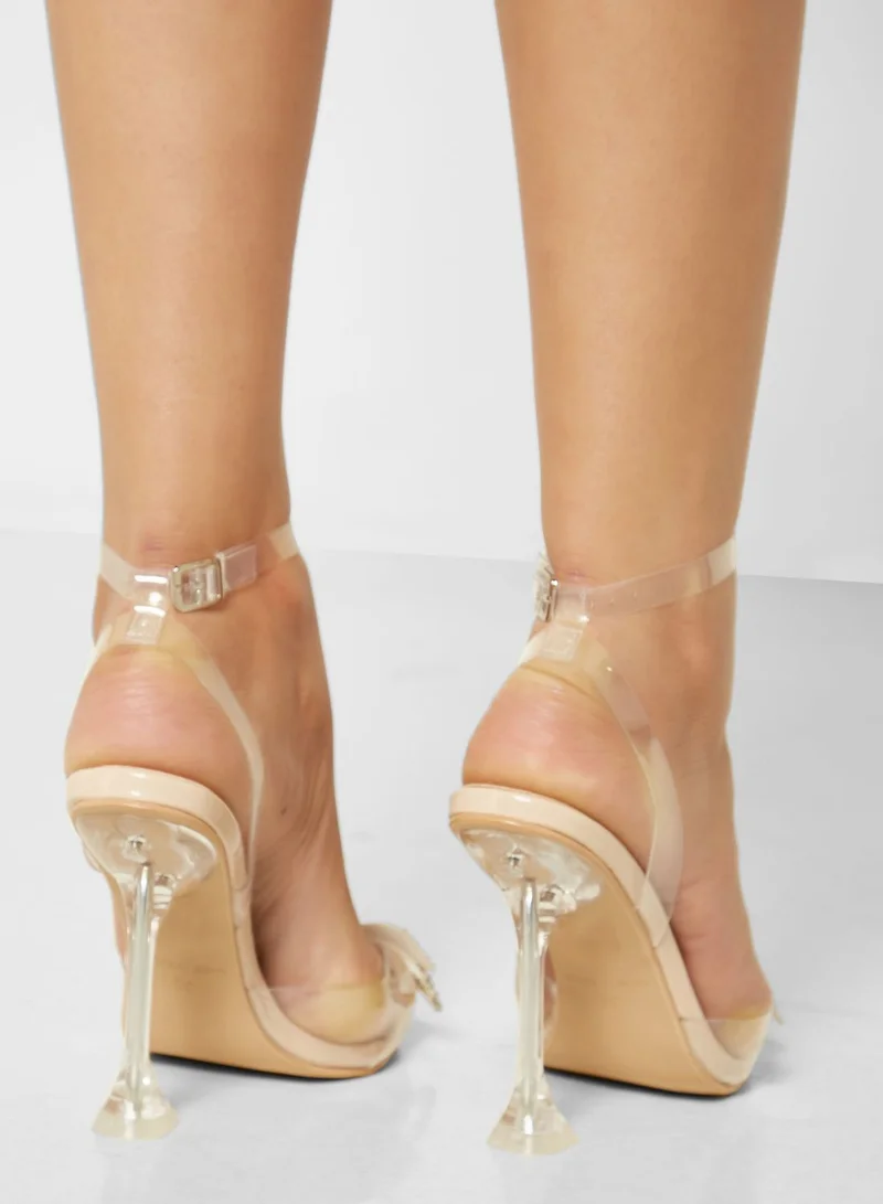 Ella Limited Edition Persplex Diamante Bow Ankle Strap Pump