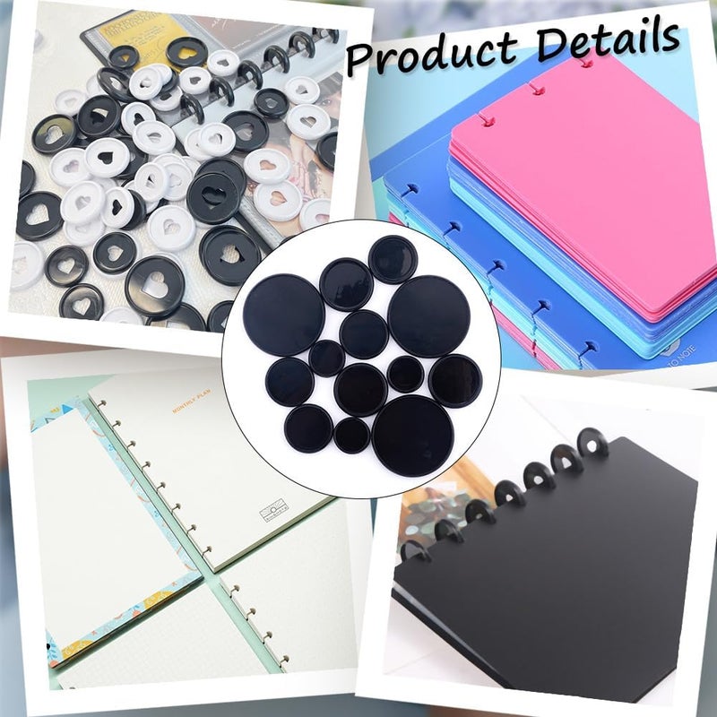Light & heavy use compatible CRASPIRE 48Pcs 4 Size Book Binding Discs 0.94-2in Black Plastic Round Transparent Binder Discs Discbound Expansion Discs Buckle Hoop Flexible Loose Leaf Binder Rings for Notebook Planner Documents Organized shipment arrange Indoor outdoor all-purpose fit Full land route delivery General purpose design Fine polished finish Neat shape Budget friendly trendy design Shock rubber edge Long lifespan Gulf standard sizing alternatives Periodic stock arrangement Wet anti slip Tight fitted parts All-round unified build Global upgraded economical craftsmanship Integrated local logistics Intercity storage hub Assorted natural tone picks Trendy budget practical design Flexible varied design Lightweight Daily universal pick Multi-use qualified quality Processed natural substance - Image 5
