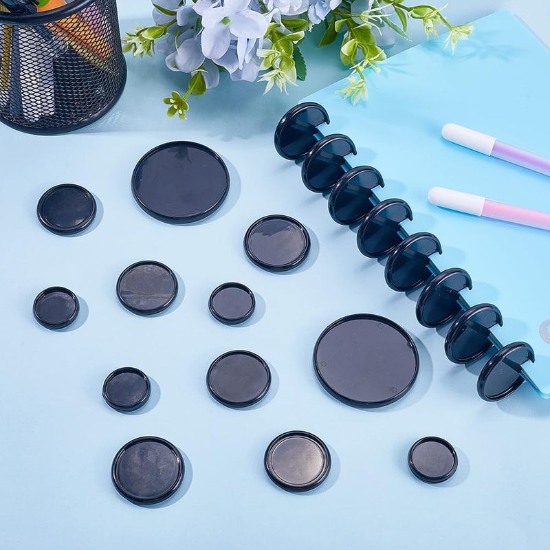 Light & heavy use compatible CRASPIRE 48Pcs 4 Size Book Binding Discs 0.94-2in Black Plastic Round Transparent Binder Discs Discbound Expansion Discs Buckle Hoop Flexible Loose Leaf Binder Rings for Notebook Planner Documents Organized shipment arrange Indoor outdoor all-purpose fit Full land route delivery General purpose design Fine polished finish Neat shape Budget friendly trendy design Shock rubber edge Long lifespan Gulf standard sizing alternatives Periodic stock arrangement Wet anti slip Tight fitted parts All-round unified build Global upgraded economical craftsmanship Integrated local logistics Intercity storage hub Assorted natural tone picks Trendy budget practical design Flexible varied design Lightweight Daily universal pick Multi-use qualified quality Processed natural substance - Image 4