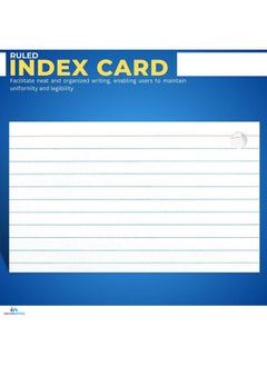 1InTheOffice Index Cards With Ring 3X5 Flash Cards With Binder Ring Single Hole Punched Notecards White 100 Cards  - Image 3