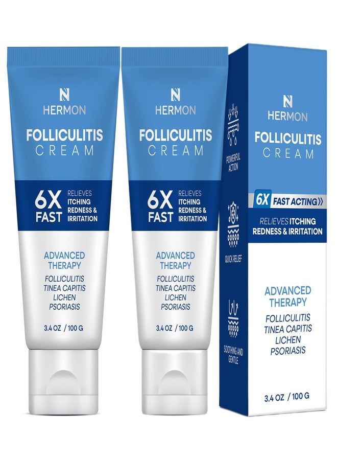 Hermon Folliculitis Cream: Effective for Folliculitis Scalp Face and Body 2Packs - Image 1