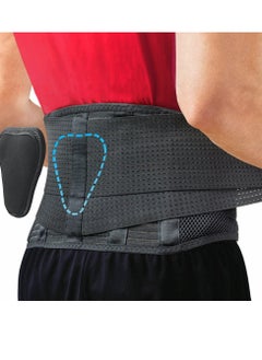 Generic Waist Support Belt High Elastic Breathable Double Compression Support Belt For Weightlifting Work Adjustable And Removable Lumbar Cushion To Relieve Disc Herniation Sciatica Scoliosis (S/M size)  - Image 1