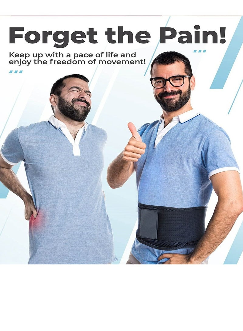 Generic Waist Support Belt High Elastic Breathable Double Compression Support Belt For Weightlifting Work Adjustable And Removable Lumbar Cushion To Relieve Disc Herniation Sciatica Scoliosis (S/M size)  - Image 2