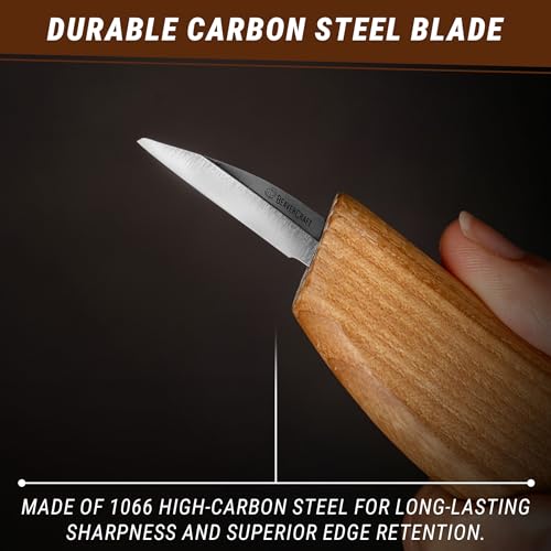 BeaverCraft Wood Carving Detail Knife C15 1.4" Whittling Knife for Detail Woodcarving Craft Knife - Chip Carving Knife Wood Carving Tools for Beginners and Kids - Image 5