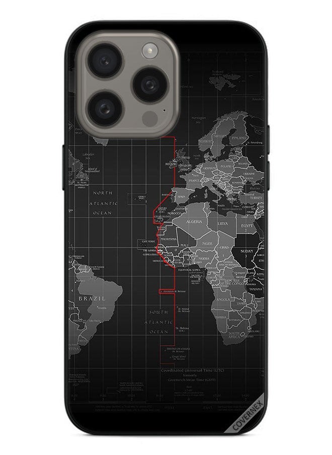 Covernex Protective Case Cover For Apple iPhone 15 Pro Max World Map  - Image 1