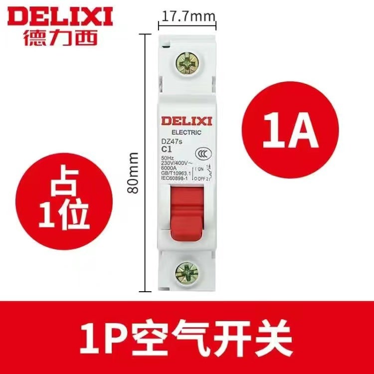 Delixi Air Switch Circuit Breaker Dz47 Micro 1P3P Household 4P Small 220V Three-Phase 380V Air Switch 2P - Image 1