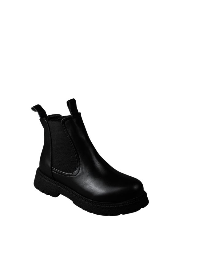 هاف بوط بتصميم عصري كاجوال -اسود - Image 3