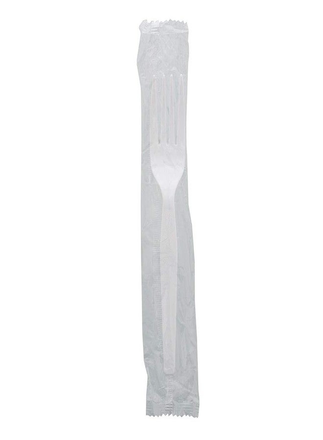 Concession Essentials Medium Weight Individually Wrapped Plastic Forks Great for Take-Out. (200 Pieces) - Image 3
