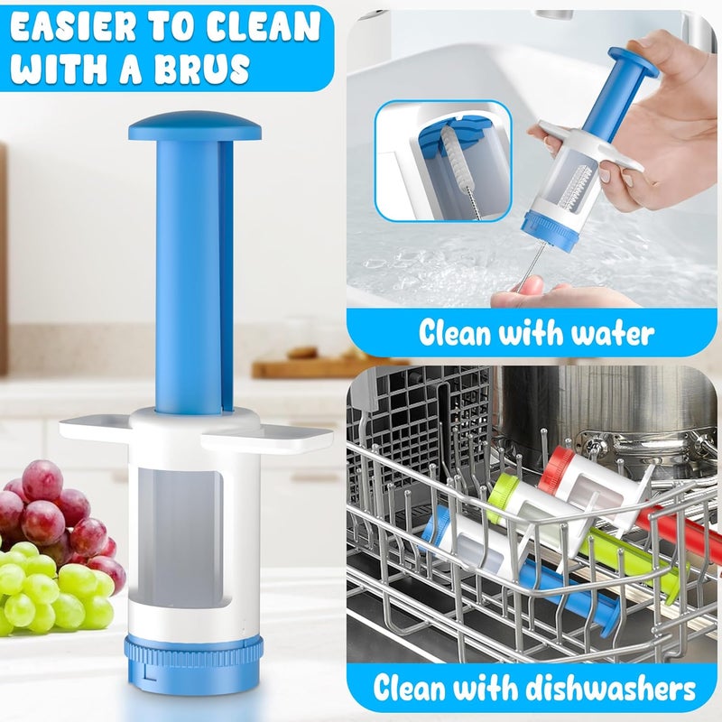 FUNIZE Grapes Cutter for Toddlers, Fruit & Veggie Cutter for Kids Grape Slicer Kitchen Tool, Perfect for Fruit Salads, Snacks, and Cake Decorations-Green Container-Blue Cross Blade - Image 4