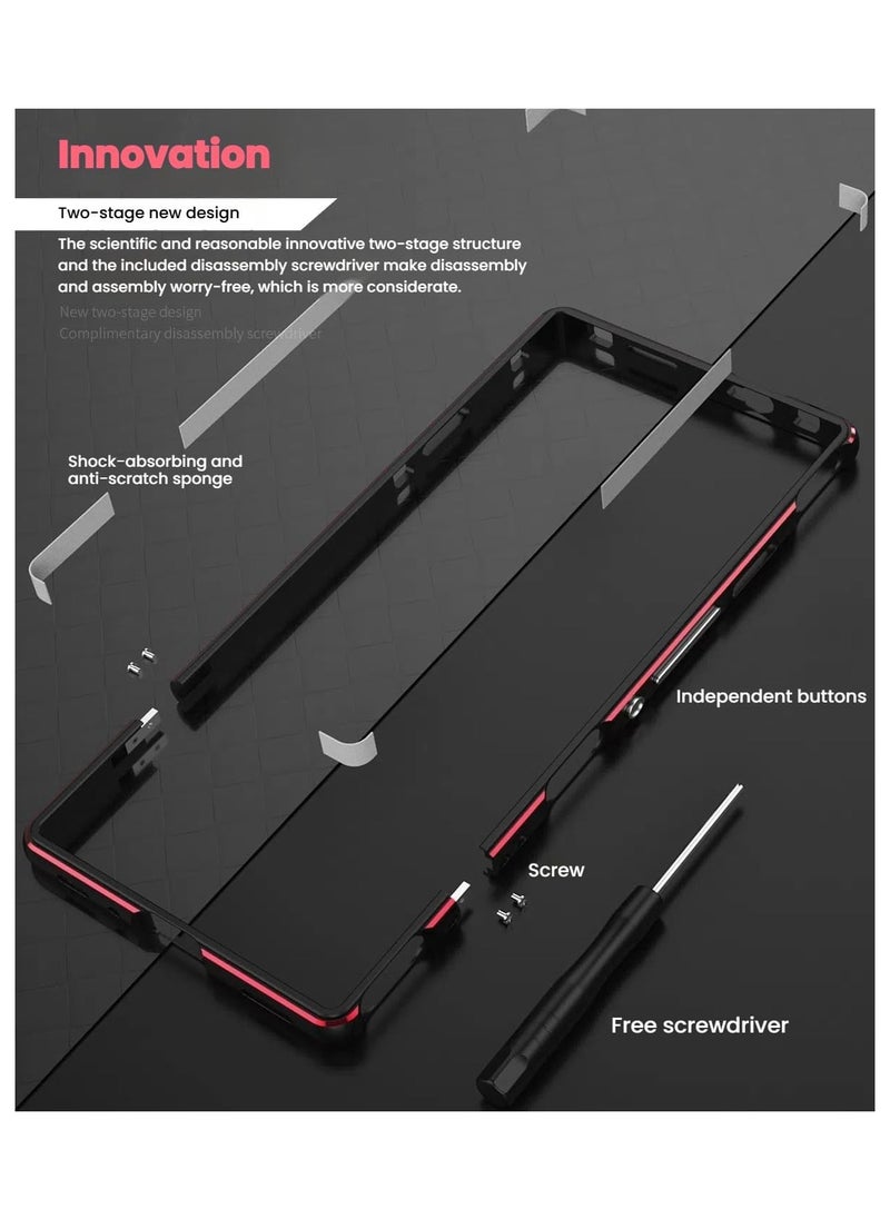 General Metal Bezel Case Compatible with Nubia Red Magic 10 Air, Built-in Lens Protector Ring, Aluminium Alloy Skeleton Heat Protection Cover Red Magic 10 Air  - Image 3