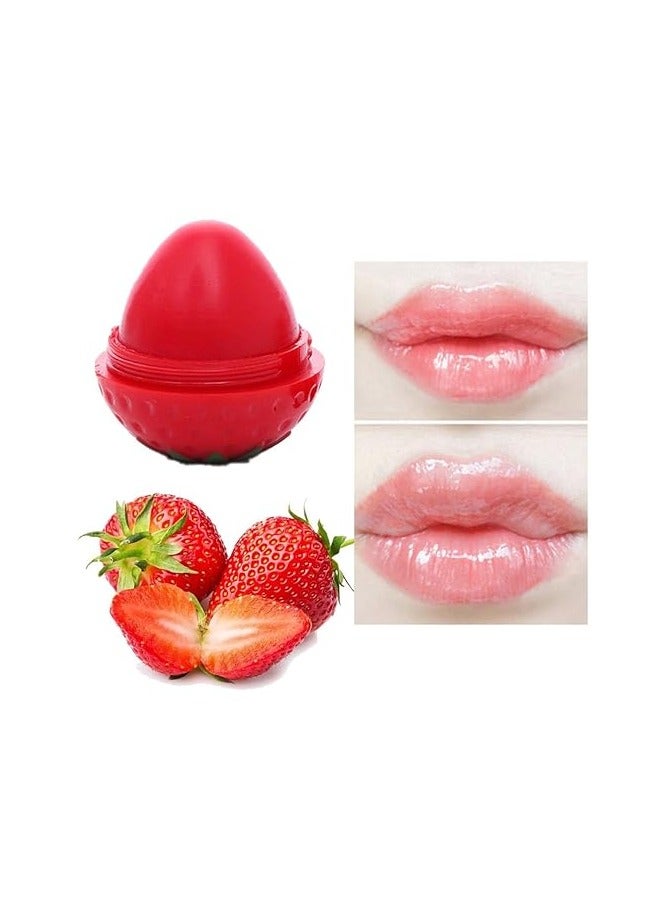 PRO 3PCS Strawberry 100% Natural Moisturizing Lip Balm - Image 1