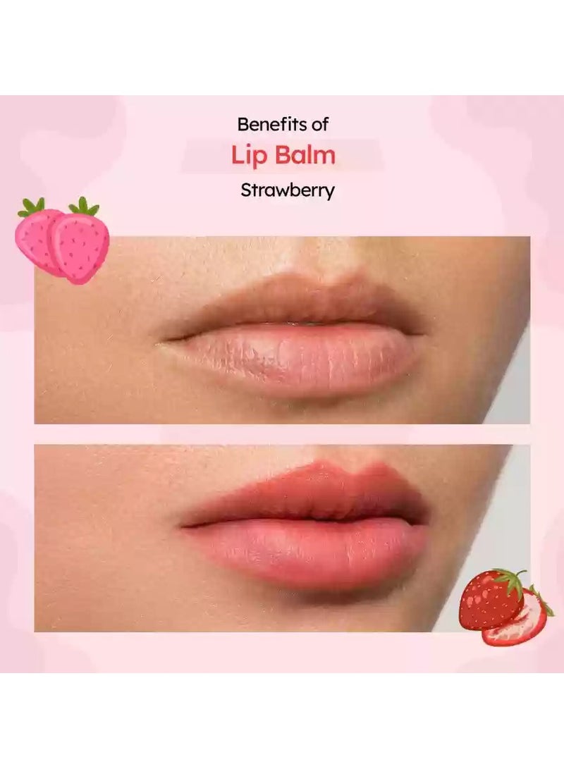 PRO 3PCS Strawberry 100% Natural Moisturizing Lip Balm - Image 3