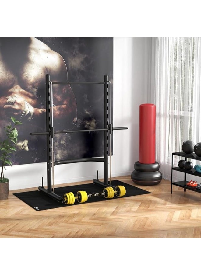 Generic - Adjustable frame set to dumbbell and bar with stabilizer bar for strength training, full body workout, muscle building, home gym sports area, multi-color aerobics - Image 1