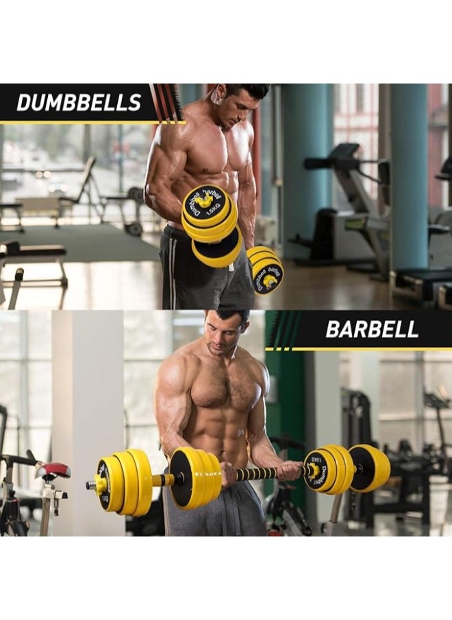 Generic - Adjustable frame set to dumbbell and bar with stabilizer bar for strength training, full body workout, muscle building, home gym sports area, multi-color aerobics - Image 1