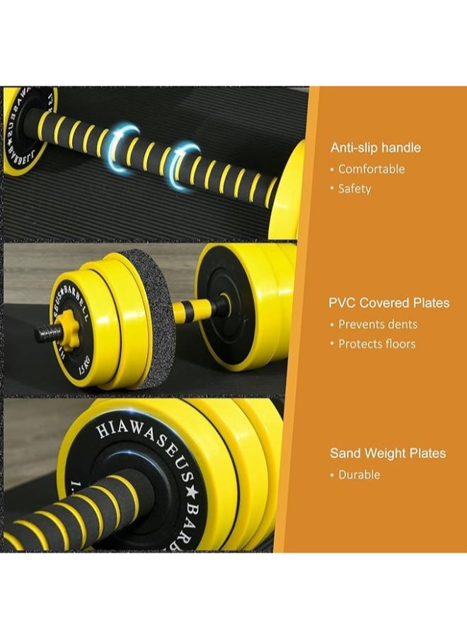 Generic - Adjustable frame set to dumbbell and bar with stabilizer bar for strength training, full body workout, muscle building, home gym sports area, multi-color aerobics - Image 1