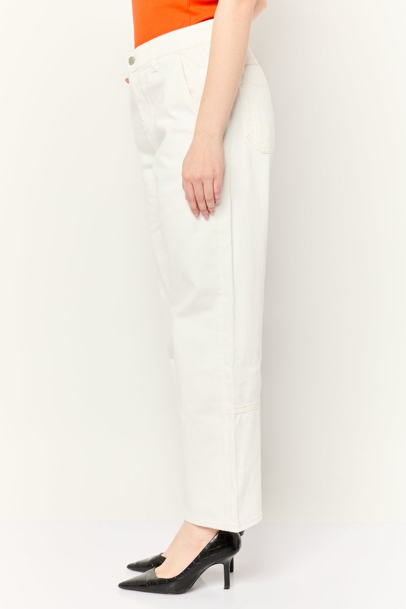 ESPRIT جينز نسائي بقصة واسعة غير قابلة للتمدد، أبيض - Image 3