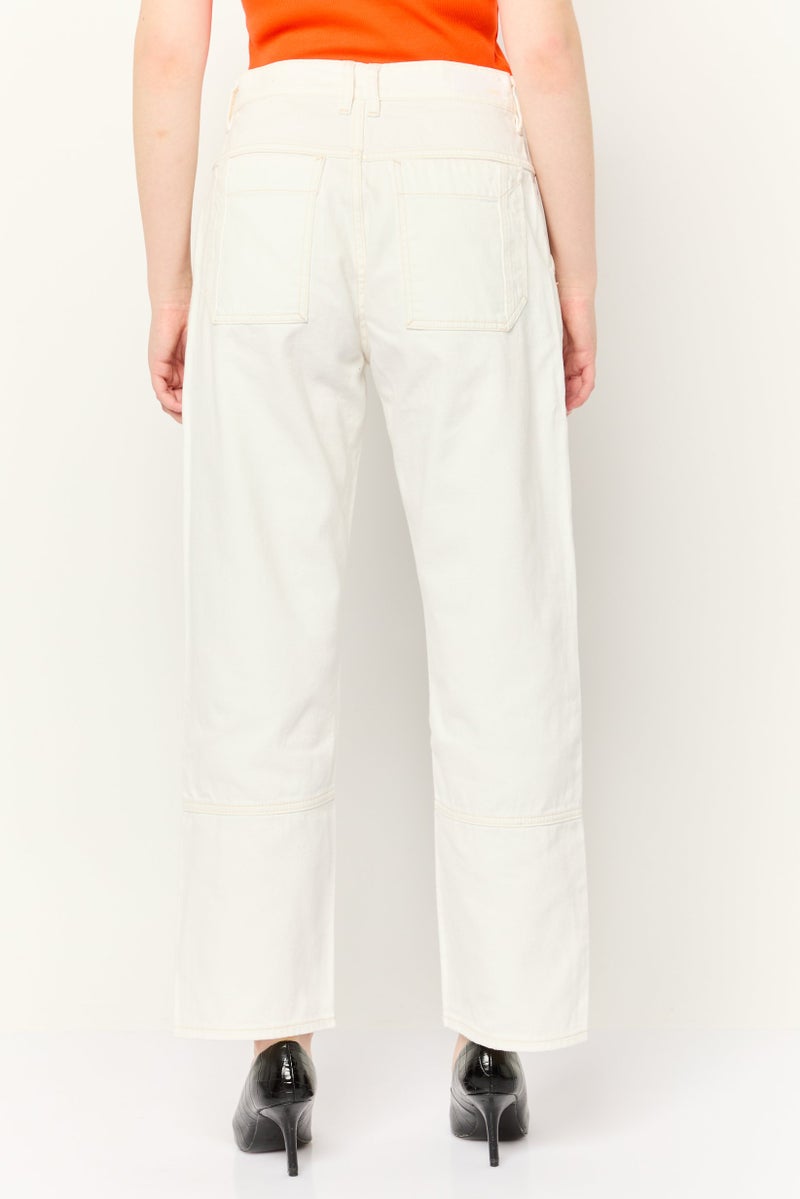 ESPRIT جينز نسائي بقصة واسعة غير قابلة للتمدد، أبيض - Image 4