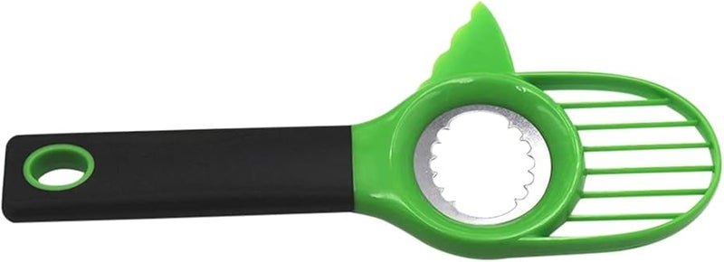 Green Stainless Steel 3 In 1 Avocado Slicer Peeler And Separator Kitchen Tool - Image 4