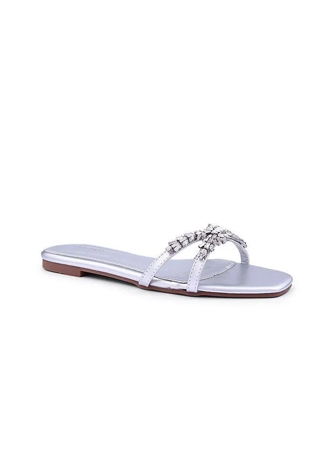 Iconstyle Croc-Embossed Flat Mules