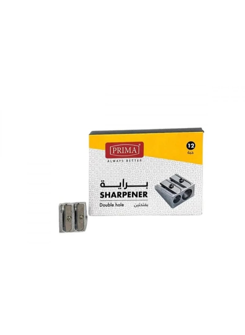 بريما عبوة من 12 مبراة ذات فتحتين