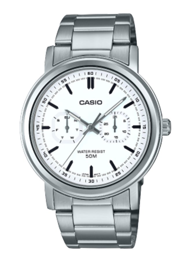 CASIO - Men's Analog Round Shape Resin Wrist Watch - MTP-E335D-7EVDF - 41 Mm - Image 1