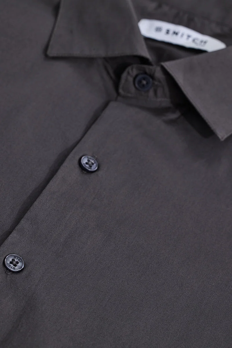 SNITCH Dark Grey Regular Fit Plus Size Shirt