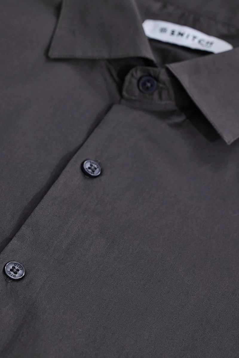 SNITCH Dark Grey Regular Fit Plus Size Shirt