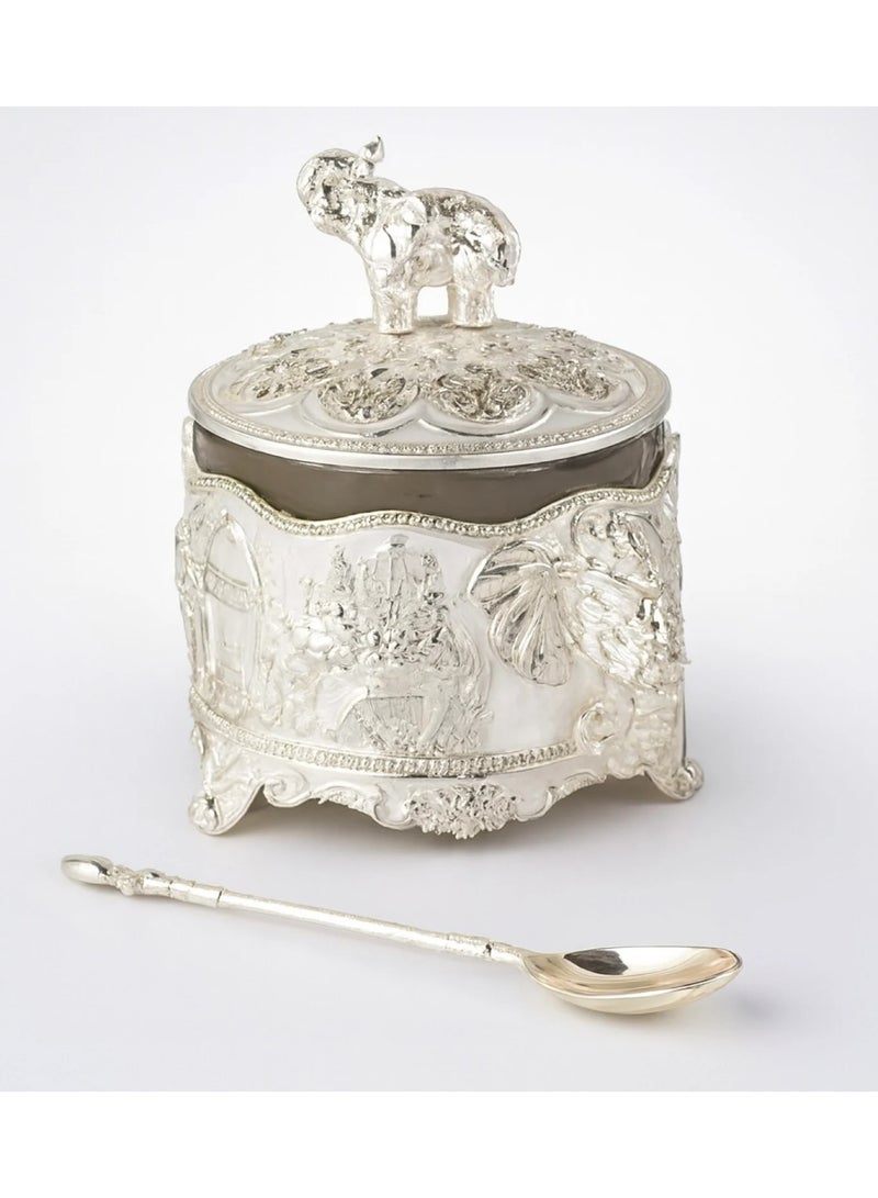 جرة سكر فاخرة بتصميم أنيق بنقوش - Image 2