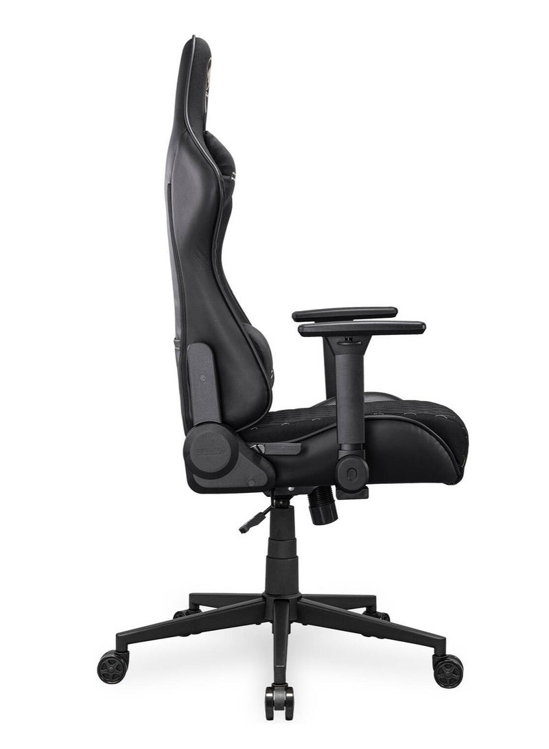 Cougar Armor One V2 F Gaming Chair, Woven Fabric Surface, 4D Folding Armrests, 155° Reclining, Piston Lift Height Adjustment, Up to 120kg Weight Support, Black / Gold | 3MA2FGLB.0001 - Image 2