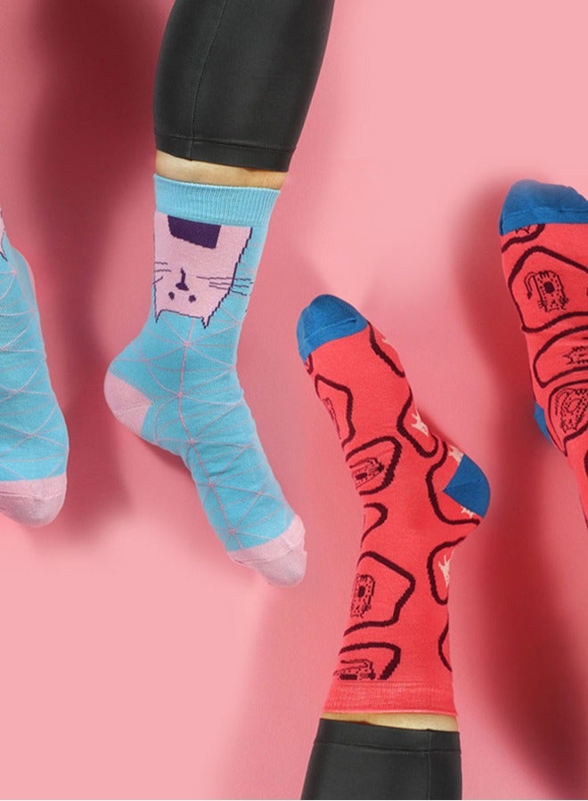 Biggdesign Biggdesign 5 Pairs Cats Design Women Socket Socks - Image 5