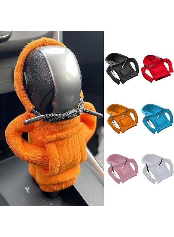 Car gear shift knob cover in bright colors, suitable for most cars. Car gear shift knob cover, fleece gear shift knob cover, stylish gear shift knob cover, interior car accessory (color sent randomly). - Image 1