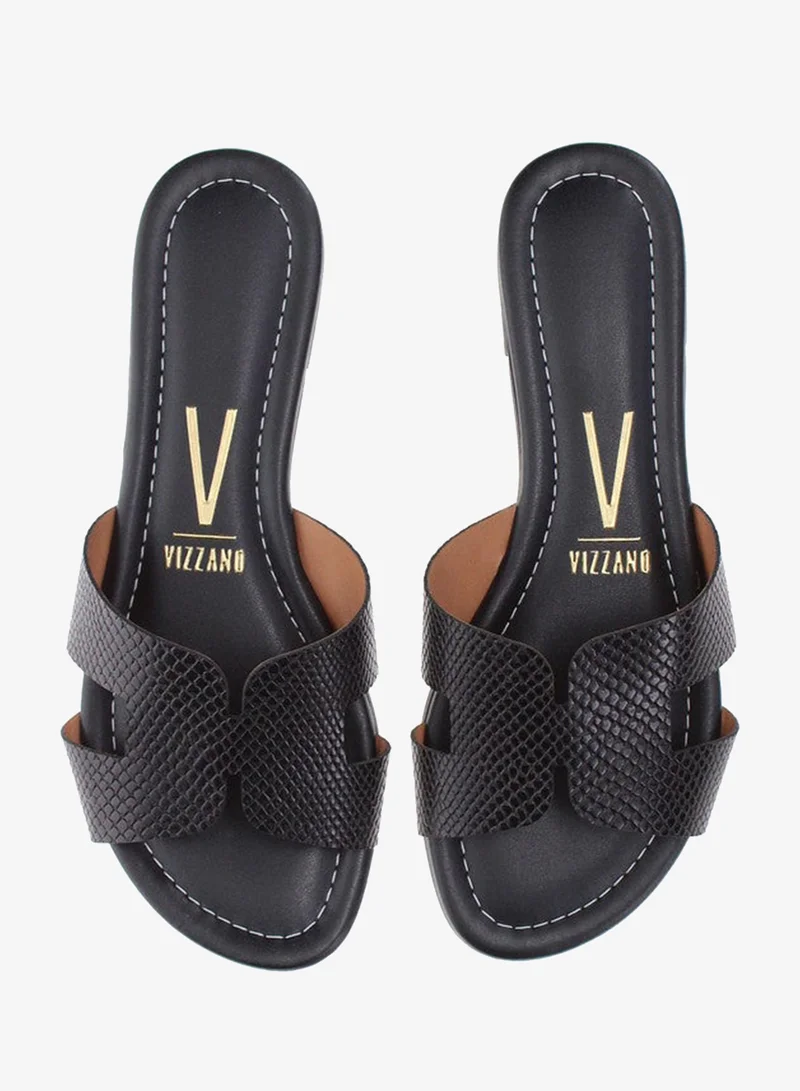 VIZZANO BLACK Vizzano Ladies Flat Sandals Black | Made In Brazil for Women | Best Price UAE