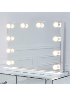 VANITY LIVING VANITY LIVING Mirror with Makeup Lights, Lighted Hollywood Styled Mirror for Dressing Table with 10 Dimmable Detachable LED Bulbs for Bedroom Tabletop and Wall-Mounted  - Image 5