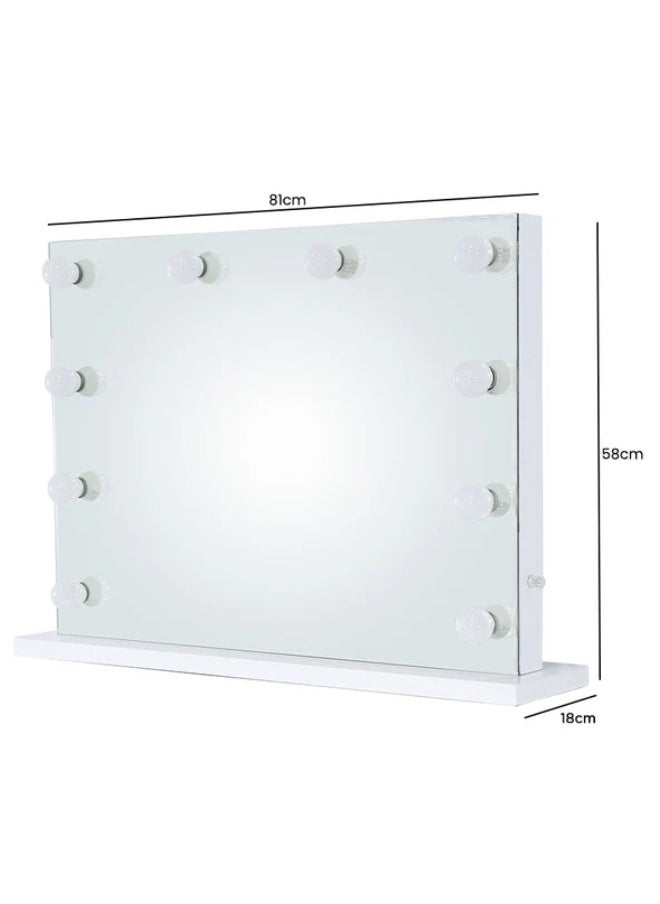 VANITY LIVING VANITY LIVING Mirror with Makeup Lights, Lighted Hollywood Styled Mirror for Dressing Table with 10 Dimmable Detachable LED Bulbs for Bedroom Tabletop and Wall-Mounted  - Image 2