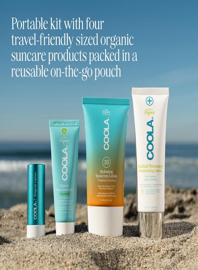 COOLA Organic Sunscreen and Lip Balm SPF 30 Sun Essentials Kit, Dermatologist Tested and TSA Approved, Vegan and Gluten Free, 4 Items Total - Image 2