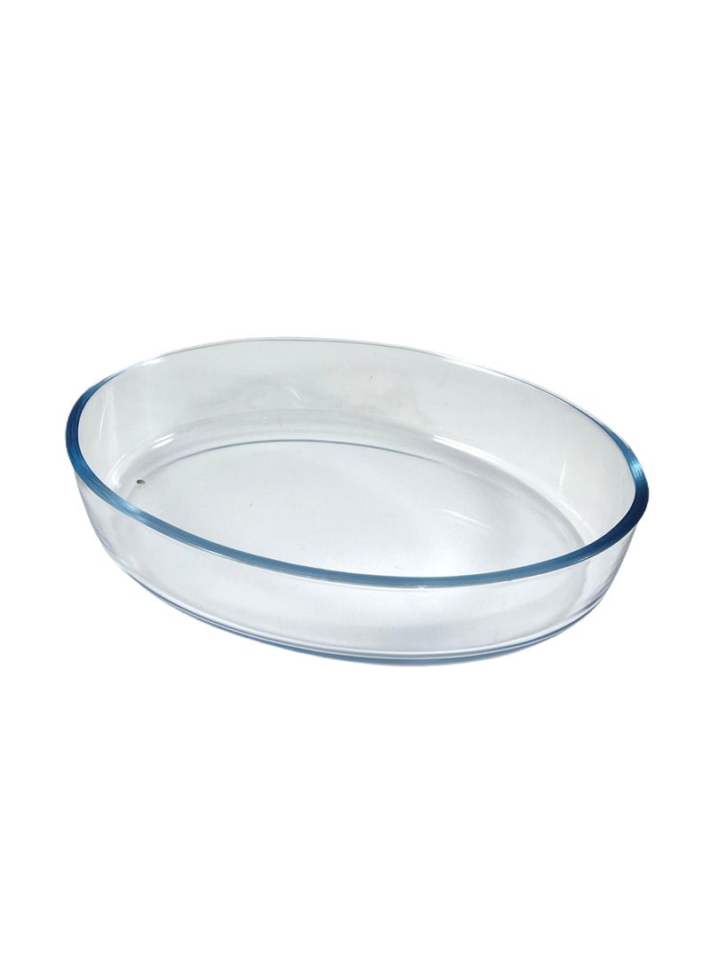 Homemaker Oval Glass Baking Dish, 2.4 Lt Capacity, 29.8X21.4 Cm Diameter, 6.3 Cm Height - Clear - Image 1