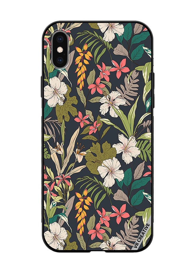 VR CREATIVE Protective Case Cover For Apple iPhone X/XS Flower Design Multicolour - Image 1