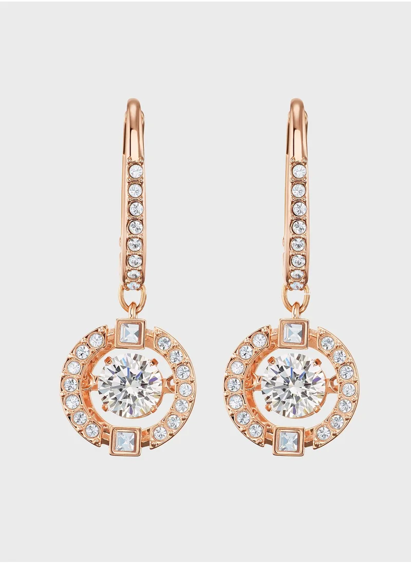 SWAROVSKI Sparkling Disc Drop Earrings