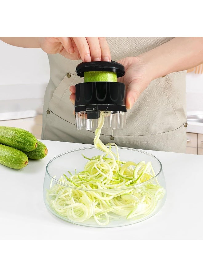 Vegetable Spiralizer 3 in 1 Spiralizer for Veggie Noodles Adjustable Zucchini Spiralizer Noodle Maker Vegetable Chopper for Cucumber, Zucchini, Carrot- Black - Image 5